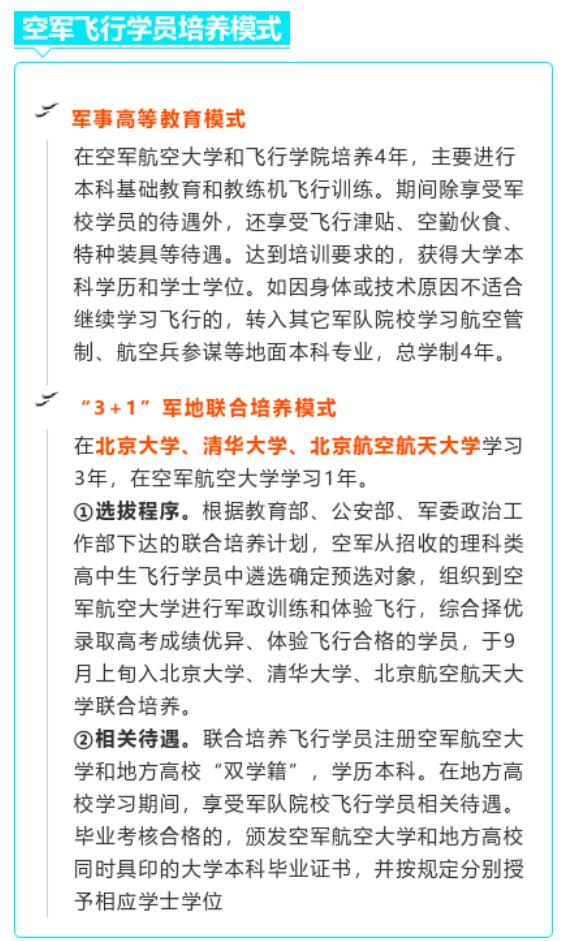 男女不限！2021年度山东、河南两省空军招收飞行学员简章发布